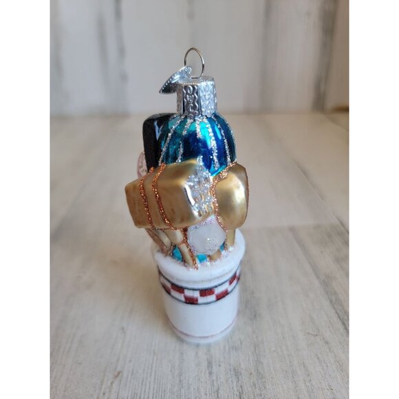 OWC old world Kitchen utensils blown glass glitter ornament Xmas - Picture 5 of 9